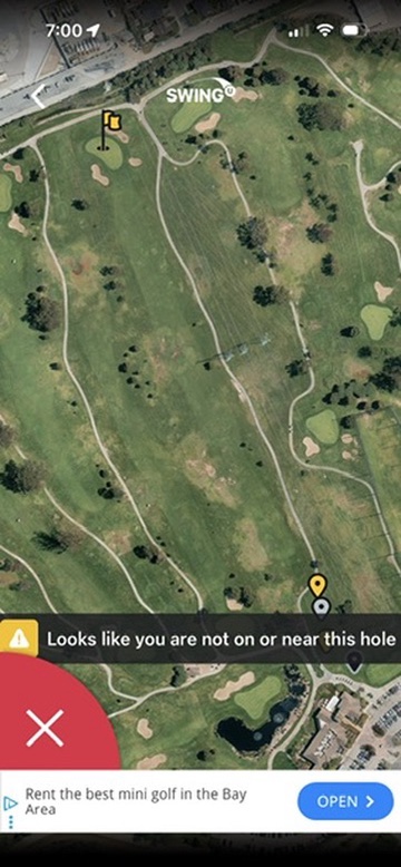 Golf hole aerial background